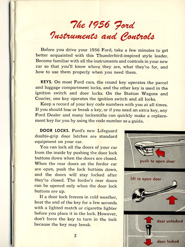 1956 Ford Owners Manual Page 36
